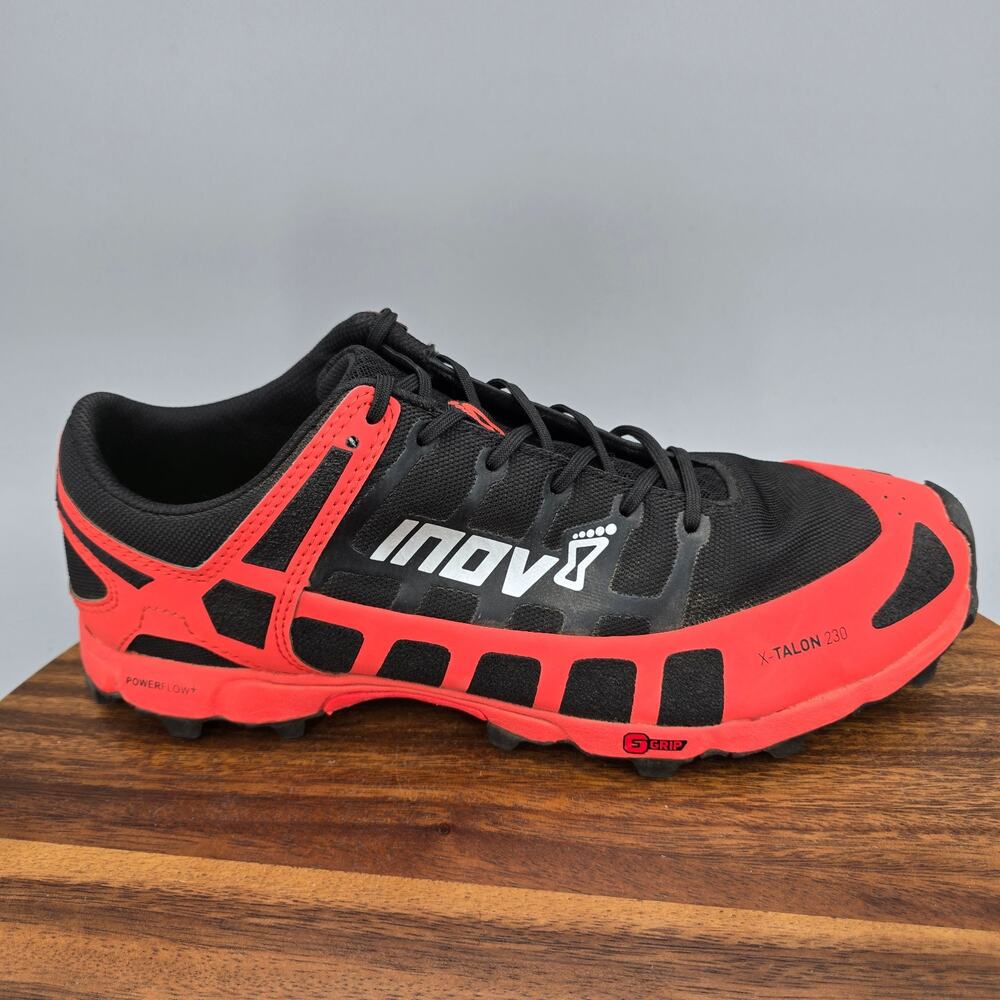 Inov-8 X-Talon 230 Shoes Mens 10.5 Red Black Trail Running Athletic Sneakers